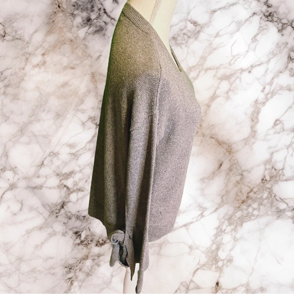 Madewell ‘Tie-Cuff Pullover Sweater’ in “Heather Medium Grey” Size XS - Picture 14 of 16